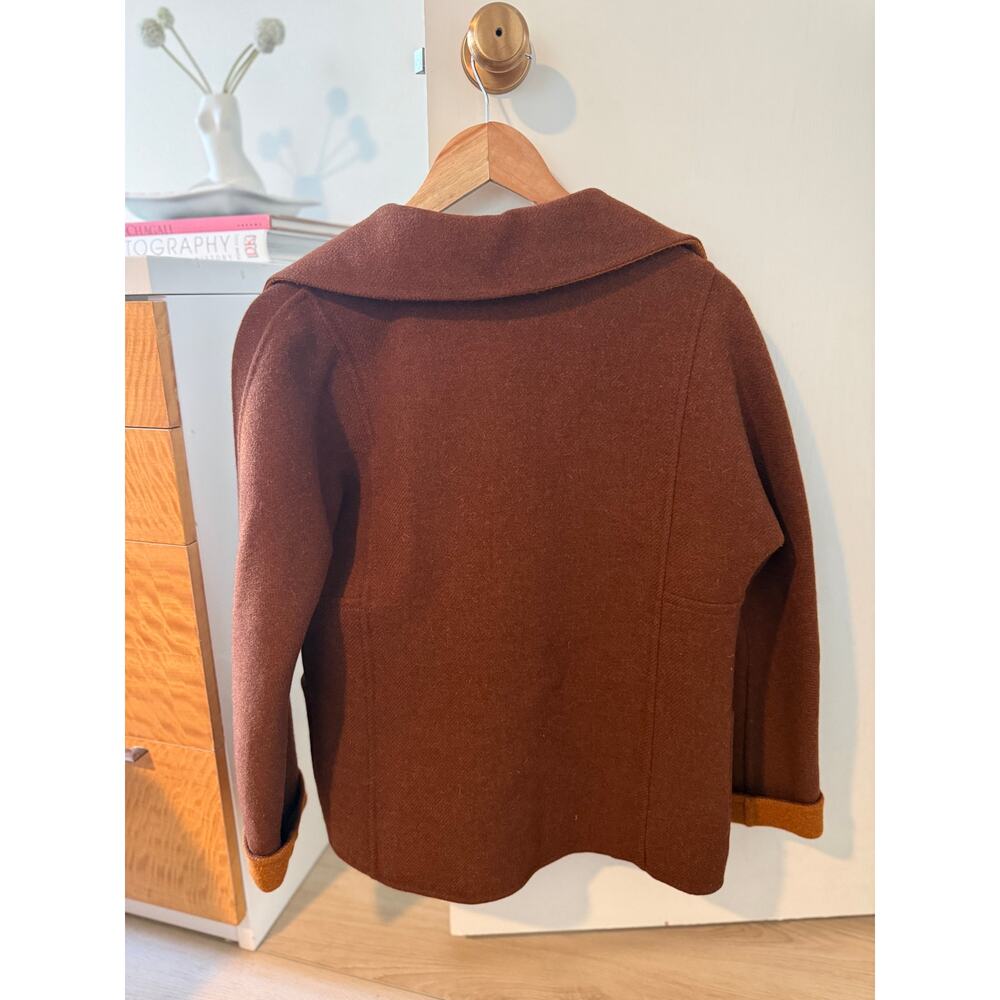 Max Mara Brown Wool Alpaca Angora Jacket ✨ Made in Italy Vintage Coat - Picture 7 of 8